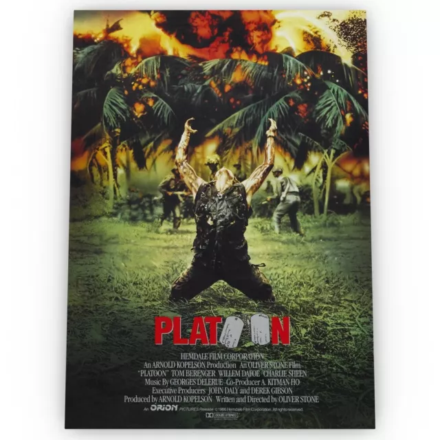 Platoon Movie Poster Satin High Quality Stunning Archival A1 A2 A3