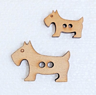 ultnice pulsanti in legno di cane con 2 fori pulsanti di animali bricolage per cucire 50 pcs 