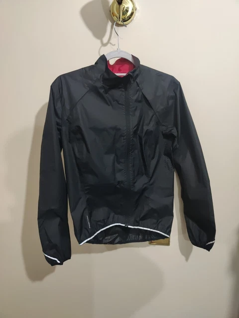 Decathlon Triban Fahrrad Radfahren Regenjacke Größe Herren XS schwarz Reißverschluss leicht