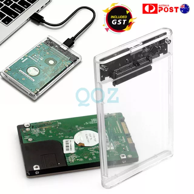 External HDD SSD Case Disk TRANSPARENTUSB 3.0 To SATA 2.5" Hard Drive Enclosure