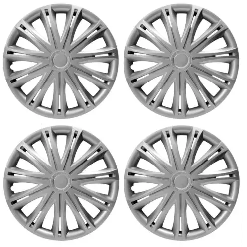 Fits Vw Lupo Wheel Trims Hub Caps Plastic Covers Full Set Of 4 Silver 13" Inch