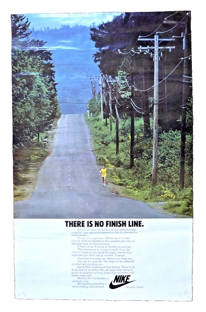 RARE VINTAGE 1977 Original Nike There is No Finish Line Running