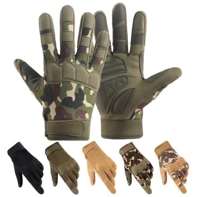 Tactical Full Finger Gloves Army Military Paintball Airsoft Shooting Training