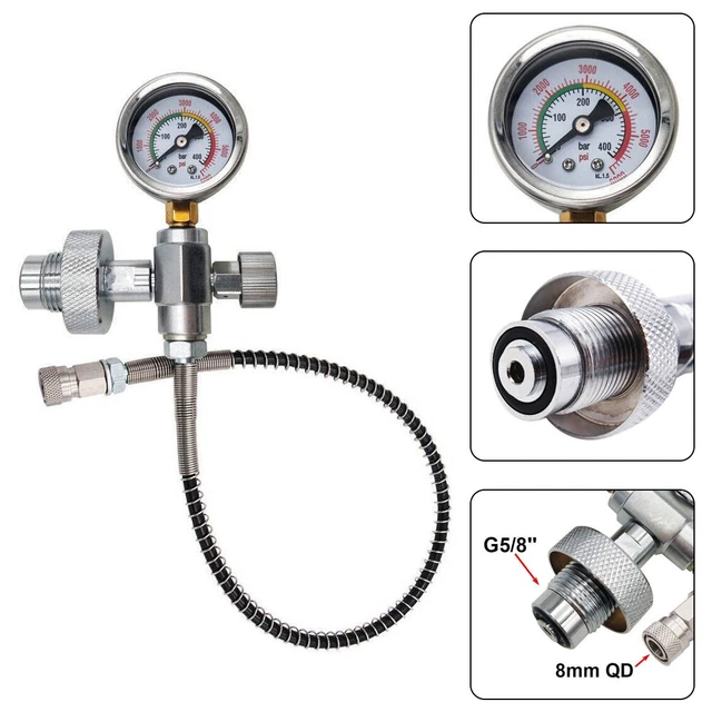 Kit De Remplissage PCP Pour Paintball - Adaptateur Station Charge Air 5000psi Avec Flexible 10 Pouces
