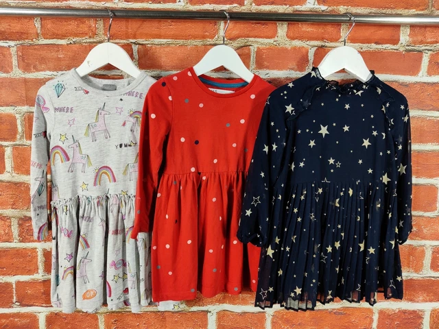 Girls Bundle Age 2-3 Years Next M&S Mayoral Long Sleeve Dress Party Unicorn 98Cm