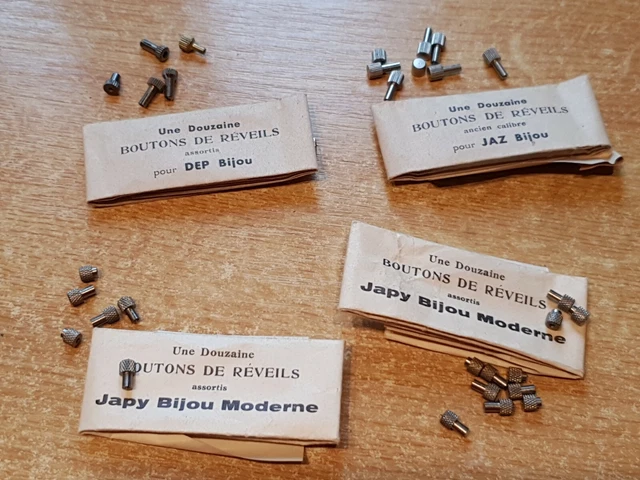 Lot De Pièces D'horlogerie De Précision : Boutons De Réveil Dep, Jaz, Japy - Lot N°57 - Occasion