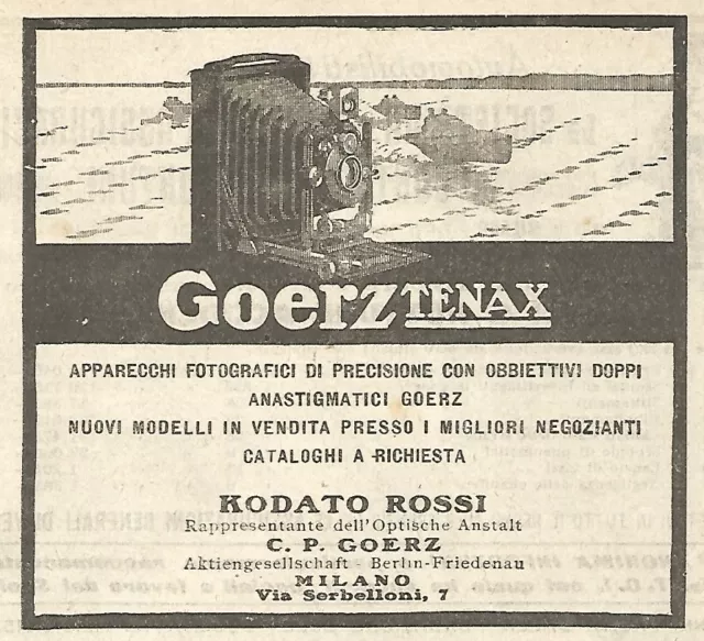 Y2946 Geräte Foto Bilder Goerz Tenax - Werbung Der 1923 - Old Werbung