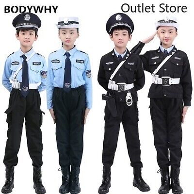 Costumi cosplay bambini ufficiale poliziotto carnevale gioco di ruolo uniforme militare