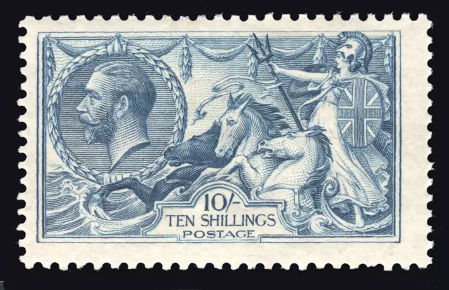 Momen: Great Britain Sg #402 1913 Seahorse Waterlow Mint Og H £1,200 Lot #66865*