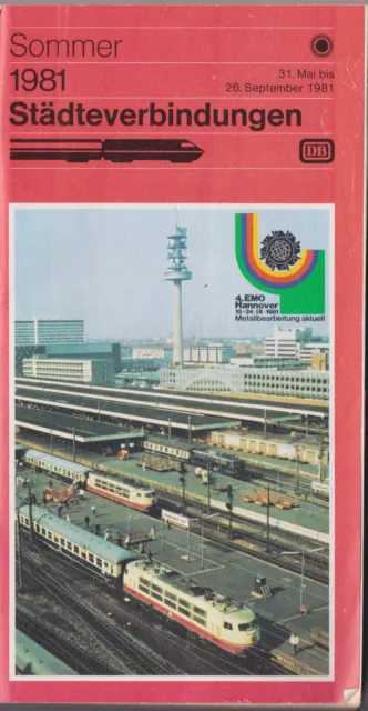 Deutsche Bundesbahn  1981 Sommer Städteverbindungen, Büchlein