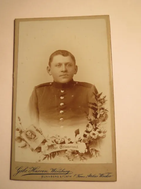 Würzburg - Nürnberg - Fürth - Soldat in Uniform - KB IR Nr. 14 - Portrait / CDV