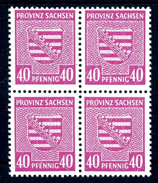 SBZ Provinz Sachsen 4er Block 84 Xa postfrisch geprüft #HD107