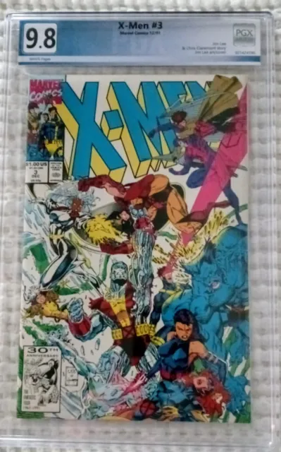 X-Men #3 Pgx 9.8 Key Comic Jim Lee Cover And Chris Claremont Story Not Cgc Cbcs
