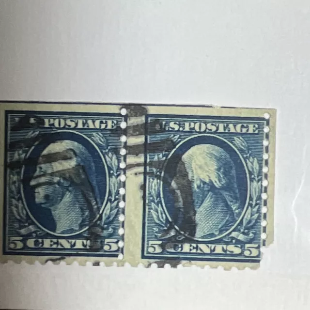 2 Hundred+ Year Old Washington 5C Stamps. As Pictured. Free Shipping! S133