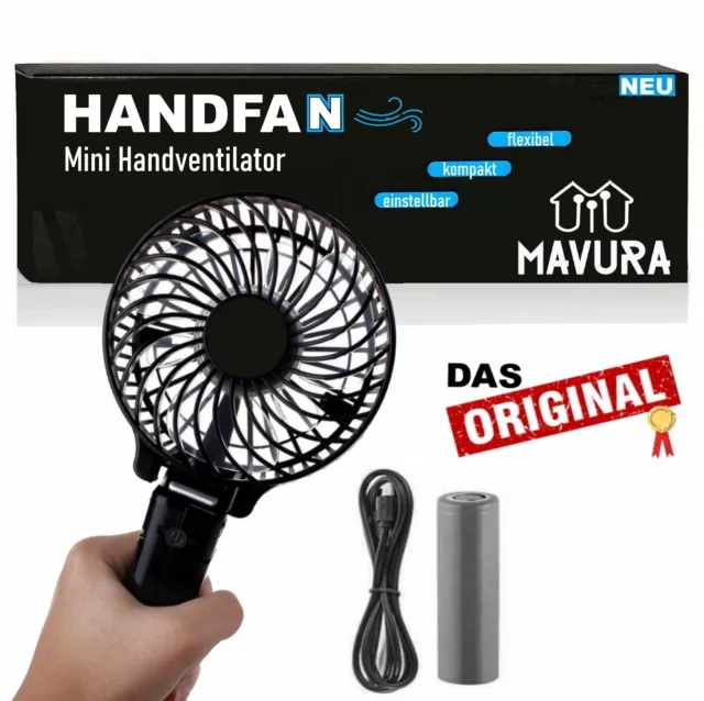 HANDFAN Mini Handventilator tragbarer faltbarer USB Lüfter Akku Ventilator