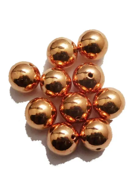 110 Pcs 6Mm Spacer Seamless Ball Bead Genuine  Copper