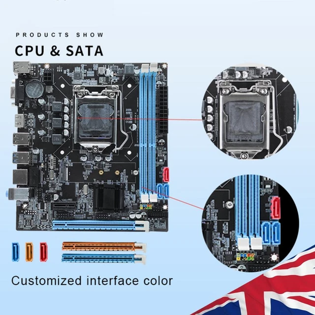 B75 MOTHERBOARD I/O PS/2 Keyboard Mouse Port 16GB Micro-ATX Desktops ...