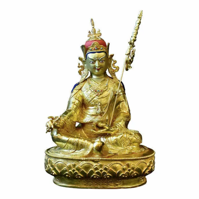 12'' TIBET GURU Rinpoche Padmasambhava Buddha Bronze Statue $424.56 ...