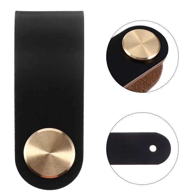 6 Pcs Dresser Pulls Knobs Drawers Leather Handle Dresser Drawer Knobs Wardrobe 3