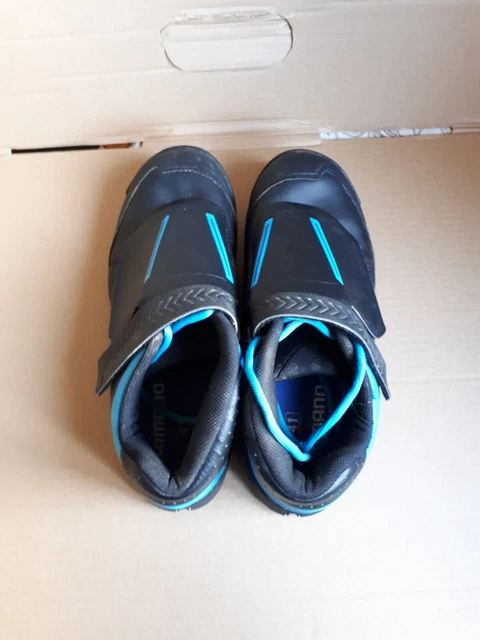 Shimano Cycling mtb flat Shoes SH AM7 black and blue 5
