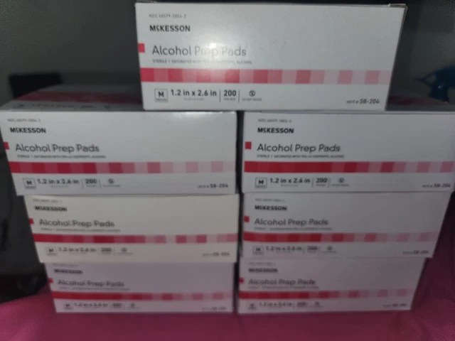 Almohadilla de preparación de alcohol estéril McKesson gasa mediana no tejida 58-204 7 cajas de 200