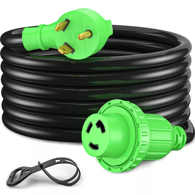 30 Amp 50FT Generator Cord Combo Kit NEMA TT-30P to XL5-30R and Power Inlet Box 30 Amp 50FT Generator Cord Combo Kit NEMA TT-30P to XL5-30R and Power Inlet Box
