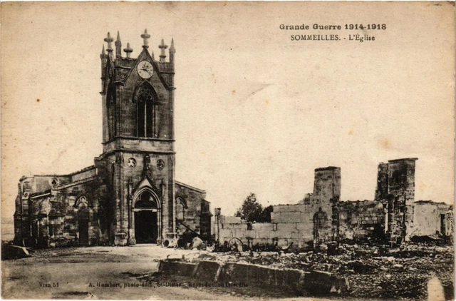 CPA AK Militaire - Sommeilles - L'Eglise - Ruines (697120)