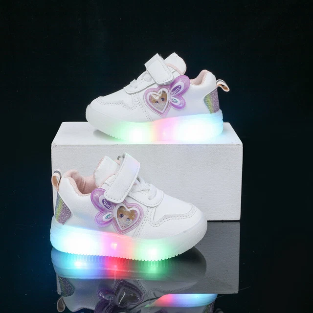 Kids Boys Girls Led Light Up Shoes Trainers Luminous Flashing Shoes Sneaker Size