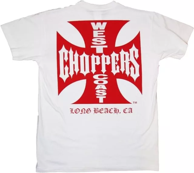 West Coast WCC Choppers T-Shirt Iron Cross Red Logo