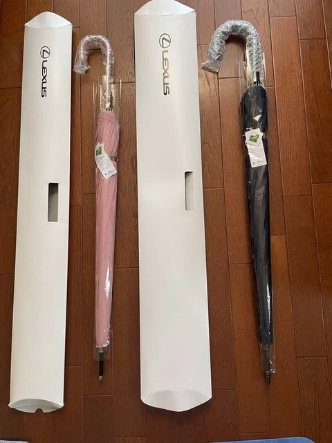 LEXUS 2 Umbrellas Men's And  Women's Navy/ Pink Limited Rain Unused BRAND NEW!