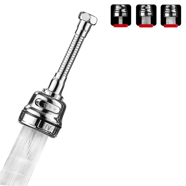Grifo ABS Spray Acero Inoxidable Grifo Ahorro de Agua con Manguera Adaptador Cabezal de Filtro