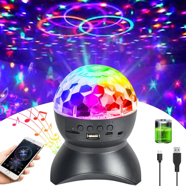 LED RGB Discokugel Lichteffekt DJ Show Party Disco Lampe USB Bühnenbeleuchtung