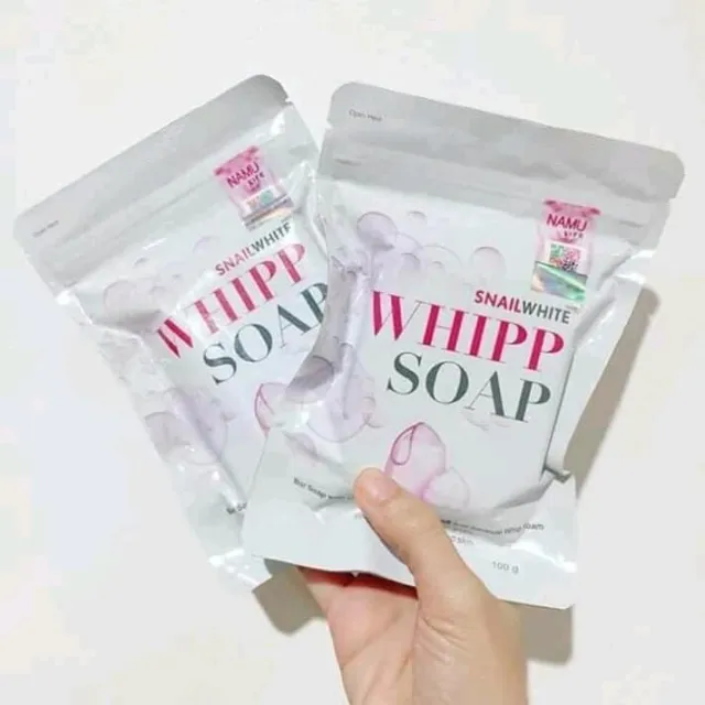Snail White Whipp Bar Soap with Delicate Net for Whip Foam 100g Pack of 2