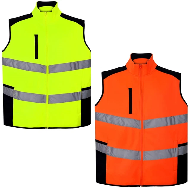 Gilet Antinfortunistico Arancione XL Ad Alta Visibilità - Rete Poliestere Con Tasche E Cerniera - Foto 7