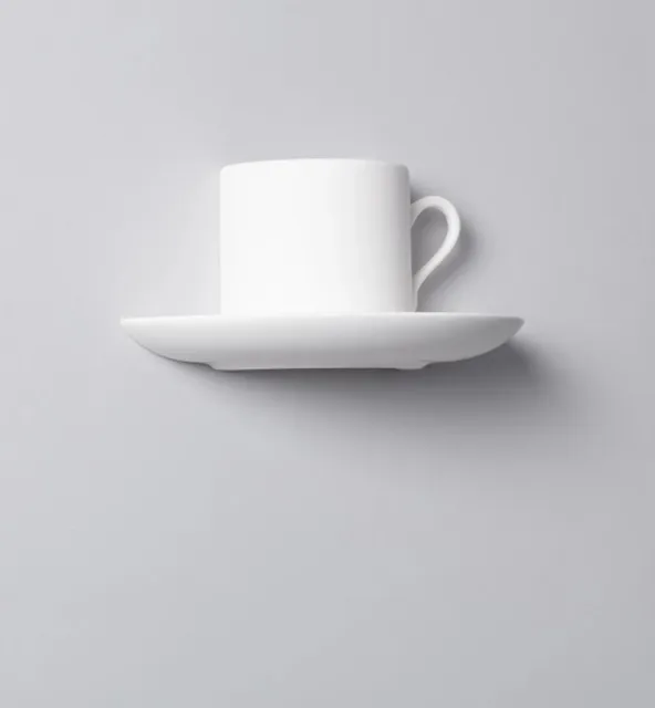 Applique in gesso dal design moderno forma tazza caffè attacco per lampadine G9