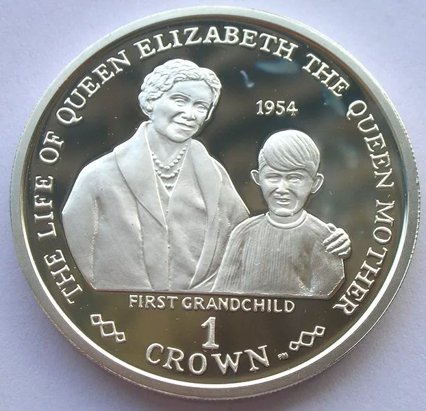 Gibraltar 2001 Queen Family Crown Silver Coin,Proof