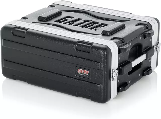 Cases Lightweight Molded 4U Rack Case with Heavy Duty Latches; Shallow 14.25" De