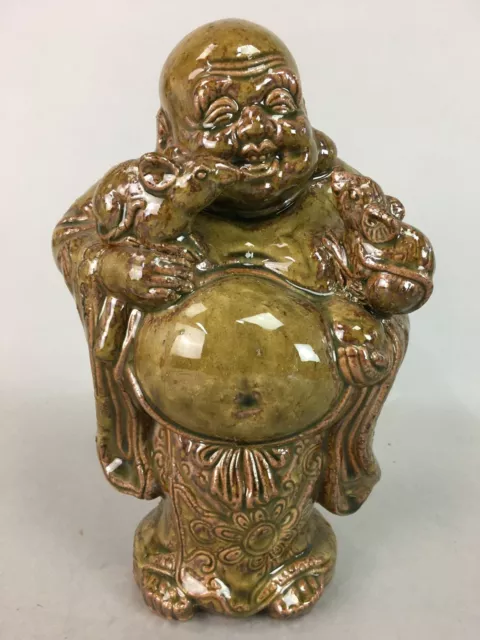 Japanese Ceramic Hotei-Son Statue Vtg 7 Gods Good Fortune Wealth BD540 2