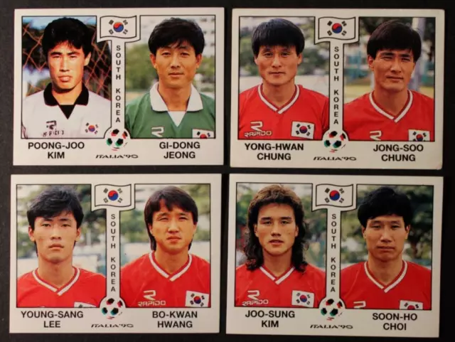 ♣ Panini Wm Wc Italia ´90 1990 ♣ 4 South Korea Südkorea ♣