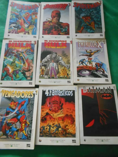 Lote De 9 Comic Variados - Grandes Heroes Del Comic Marvel