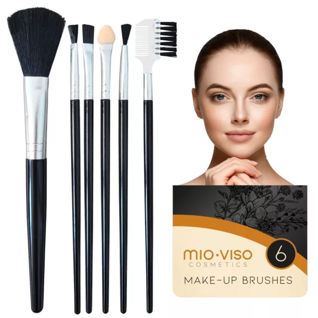 6-12pk Make Up Brushes Set | Blusher, Eyebrow & Eyeshadow Brush Applicator Comb