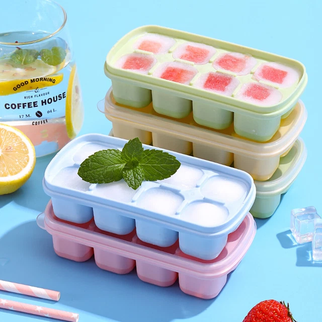 6 Grids Ice Cube Tray Mould with Lid Honeycomb Shape Food Safe Grade Silicone
