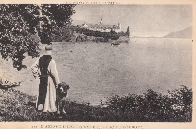 Cpa L´ Abbaye De Hautecombe Et Le Lac Du Bourget