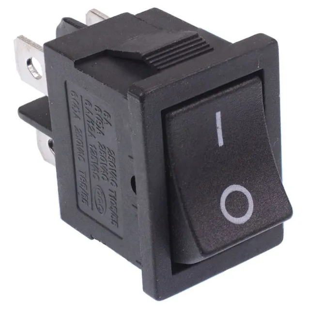 On-Off Rectangle Rocker Switch 4-Terminals DPST