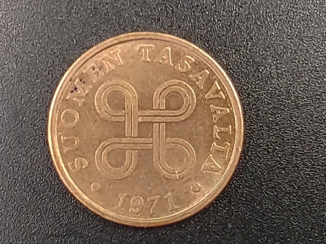1971 Finland 5 Pennia Coin