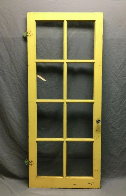 Single VTG 8 Lite Casement Cabinet Cupboard Window Door Yellow 20x50 1029-21B
