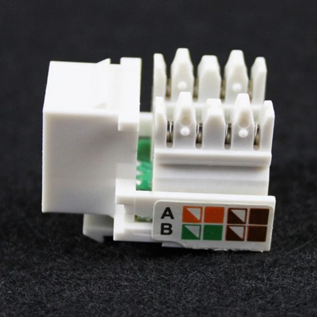 White Cat 6 Inline Punchdown Punch Down Krone Coupler Joiner Cat5e RJ45 Ethernet