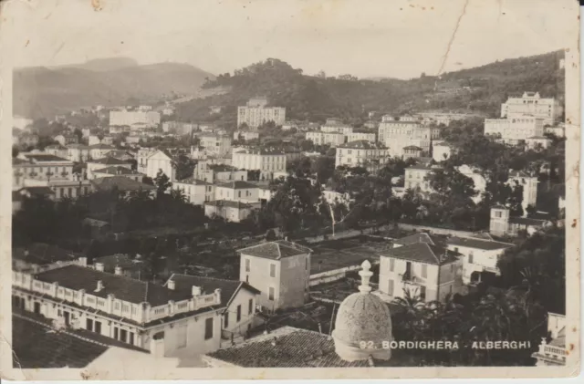 LIGURIA Cartolina BORDIGHERA (IM) – Alberghi