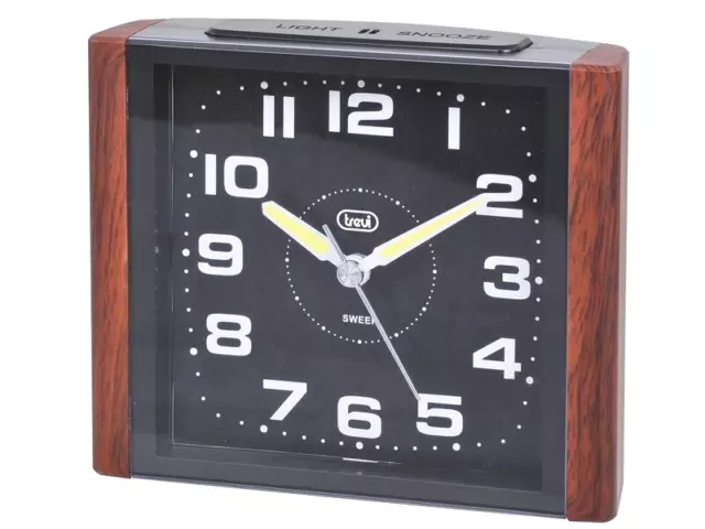 SVEGLIA DA COMODINO analogica orologio da tavolo in legno TREVI SL 3095  vintage EUR 17,99 - PicClick IT