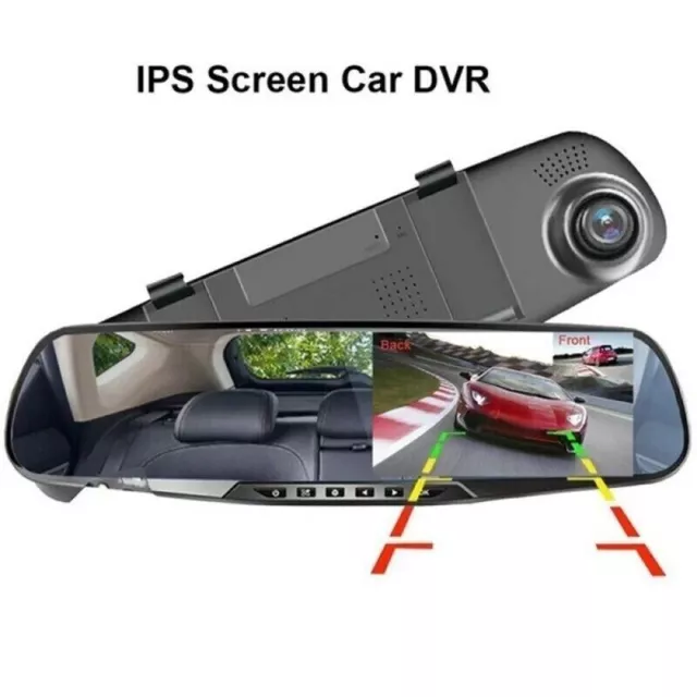 Doppia Fotocamera Per Auto Specchietto Retrovisore Con Registratore Dash Cam Dvr